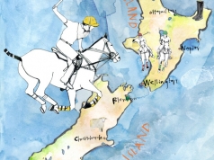 New Zealand Polo Clubs, Map Illustration for The Polo Paper 
