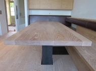 Dining table with built in seating, Bespoke Furniture for a Family Dining Area