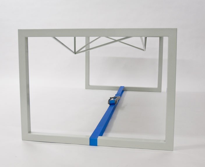 #177 Stretched steel table by Tom Cecil